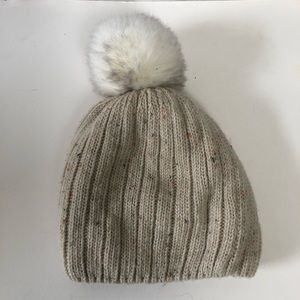 Women’s Winter Hat with Fleece Interior and Pom